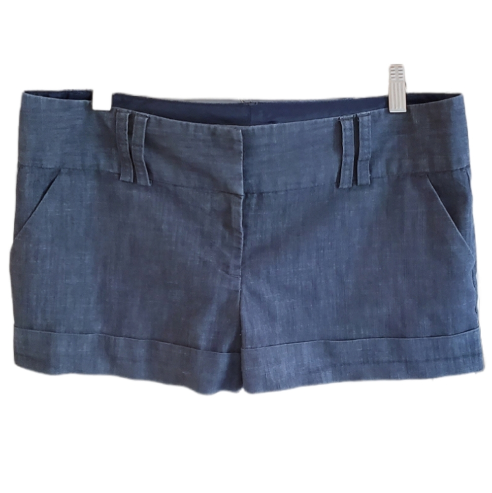 Tracy Evans Charcoal Grey Cuffed Dress Shorts, sz 11